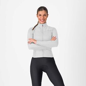 Castelli Sfida 3 langærmet cykeltrøje silver gray dame Castelli Sfida 3 langærmet cykeltrøje silver gray dame