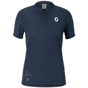 Scott Vertic Zip Tee cykeltrøje korte ærmer mørkeblå dame Scott Vertic Zip Tee cykeltrøje korte ærmer mørkeblå dame
