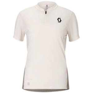 Scott Vertic Zip Tee cykeltrøje korte ærmer hvid/beige dame Scott Vertic Zip Tee cykeltrøje korte ærmer hvid/beige dame
