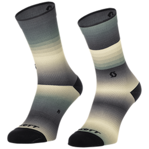 Scott Crew Gradient Stripes cykelstrømper grå/grøn Scott Crew Gradient Stripes cykelstrømper grå/grøn