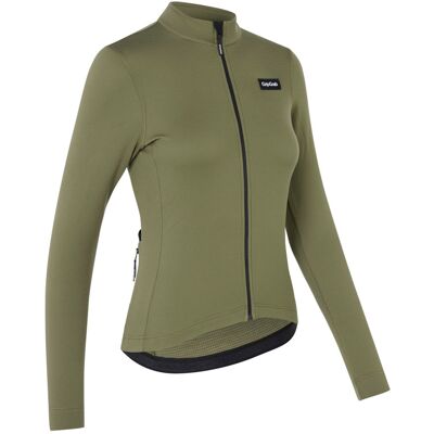 GripGrab EXPLR Merinotech Thermal langærmet cykeltrøje Olive Green dame GripGrab EXPLR Merinotech Thermal langærmet cykeltrøje Olive Green dame
