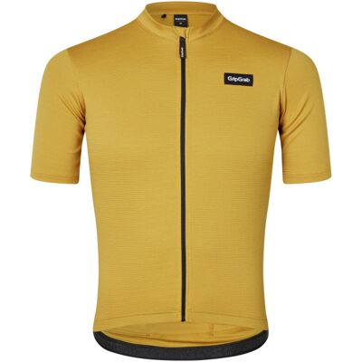 GripGrab EXPLR Merinotech kortærmet cykeltrøje Mustard Yellow herre GripGrab EXPLR Merinotech kortærmet cykeltrøje Mustard Yellow herre