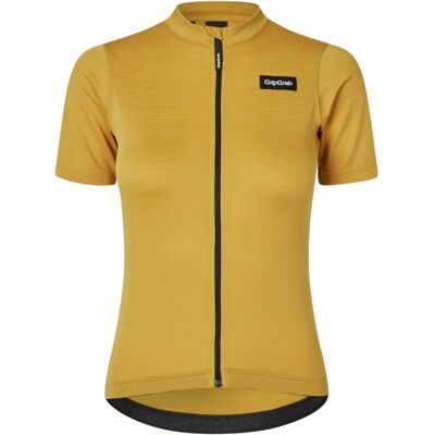 GripGrab EXPLR Merinotech kortærmet cykeltrøje Mustard Yellow dame GripGrab EXPLR Merinotech kortærmet cykeltrøje Mustard Yellow dame