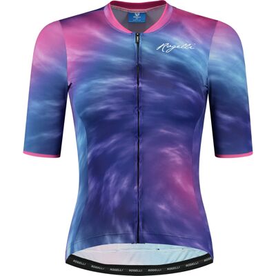 Rogelli Marble Kortærmet Jersey til kvinder Tie Dye Blå / Lilla Rogelli Marble Kortærmet Jersey til kvinder Tie Dye Blå / Lilla