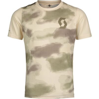 Scott Trail Vertic 10 kortærmet t-shirt cotton white/hay green junior Scott Trail Vertic 10 kortærmet t-shirt cotton white/hay green junior