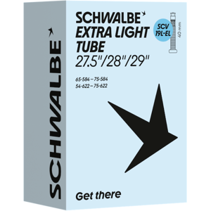 Schwalbe Extra Light slange 27,5/29"x2,10-3,00 (54/75-584/622) 40mm SCV Clik ventil Schwalbe Extra Light slange 27,5/29"x2,10-3,00 (54/75-584/622) 40mm SCV Clik ventil