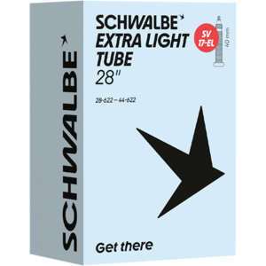 Schwalbe Extra Light slange 700c/28"x1,10-1,80 (28/44-622) 40mm racerventil Schwalbe Extra Light slange 700c/28"x1,10-1,80 (28/44-622) 40mm racerventil