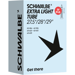 Schwalbe Extra Light slange 27,5/28"x1,60-2,50 (40/62-584/635) 40mm racerventil Schwalbe Extra Light slange 27,5/28"x1,60-2,50 (40/62-584/635) 40mm racerventil