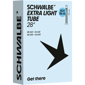 Schwalbe Extra Light slange 700c/28"x1,10-1,40 (28/34-622/630) 50mm SCV Clik ventil Schwalbe Extra Light slange 700c/28"x1,10-1,40 (28/34-622/630) 50mm SCV Clik ventil