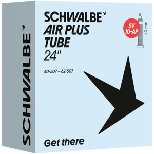 Schwalbe Air Plus slange 24"x1,60-2,50 (40/62-507) 40mm racerventil Schwalbe Air Plus slange 24"x1,60-2,50 (40/62-507) 40mm racerventil