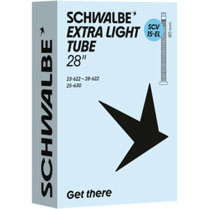 Schwalbe Extra Light slange 700c/28"x0,90-1,10 (23/28-622/630) 80mm SCV Clik ventil Schwalbe Extra Light slange 700c/28"x0,90-1,10 (23/28-622/630) 80mm SCV Clik ventil