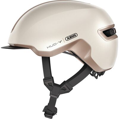 ABUS HUD-Y cykelhjelm LED champagne gold ABUS HUD-Y cykelhjelm LED champagne gold
