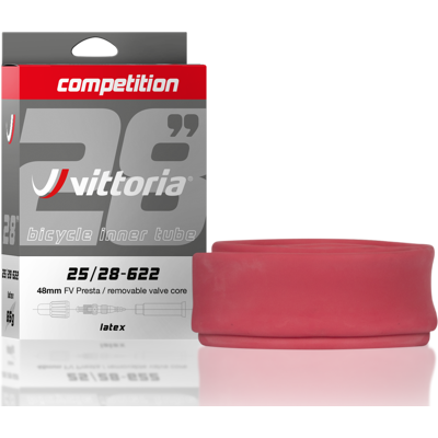 Vittoria Competition racerslange 700 x 25-28 48 mm. latex Vittoria Competition racerslange 700 x 25-28 48 mm. latex