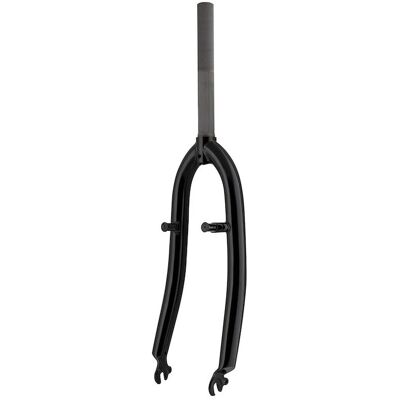 FORCE forgaffel MTB 24" stål 1" med gevind 100mm-200mm lang V-bremse blank sort FORCE forgaffel MTB 24" stål 1" med gevind 100mm-200mm lang V-bremse blank sort
