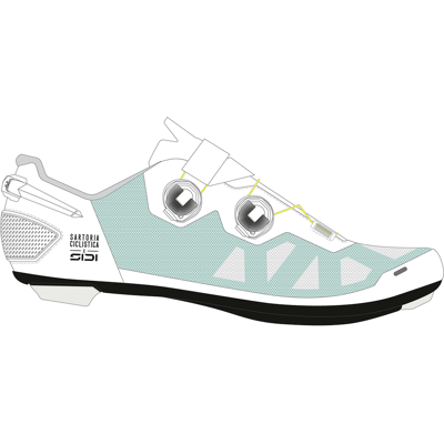 Sidi Laghee Sprinter 2 cykelsko race bright white/light green unisex Sidi Laghee Sprinter 2 cykelsko race bright white/light green unisex