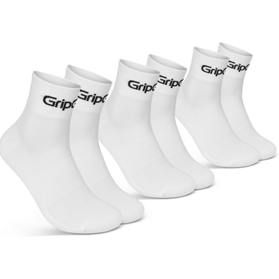 GripGrab RIDE low cut socks 3-pak cykelstrømper hvid GripGrab RIDE low cut socks 3-pak cykelstrømper hvid