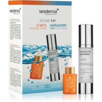 Sesderma Set C-Vit 5 + Hidraderm Hyal Gavesæt Til udstråling og fugtighed 2 stk. Sesderma Set C-Vit 5 + Hidraderm Hyal Gavesæt Til udstråling og fugtighed 2 stk.
