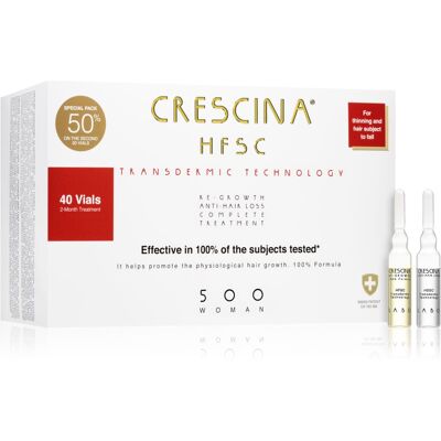 Crescina Transdermic 500 Re-Growth og Anti-Hårtab - Hårvækstbehandling for kvinder Crescina Transdermic 500 Re-Growth og Anti-Hårtab - Hårvækstbehandling for kvinder