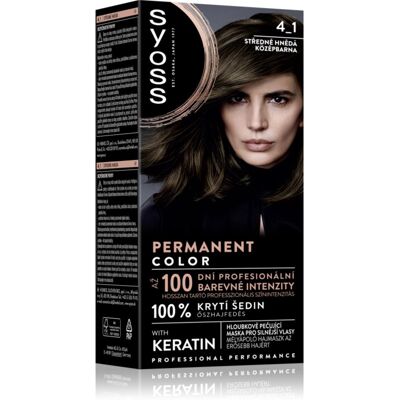 Syoss Permanent Color Permanent hårfarve Skygge 4_1 Medium Brown 1 stk. Syoss Permanent Color Permanent hårfarve Skygge 4_1 Medium Brown 1 stk.