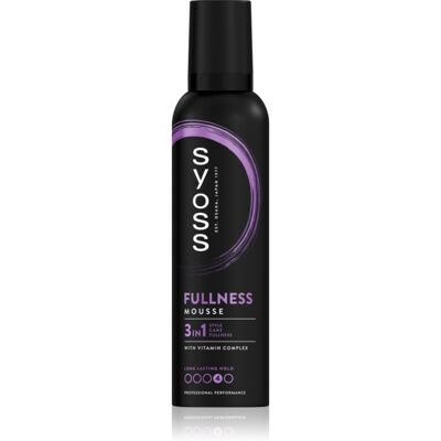 Syoss Fullness Styling Mousse Med ekstra stærk fiksering 250 ml Syoss Fullness Styling Mousse Med ekstra stærk fiksering 250 ml