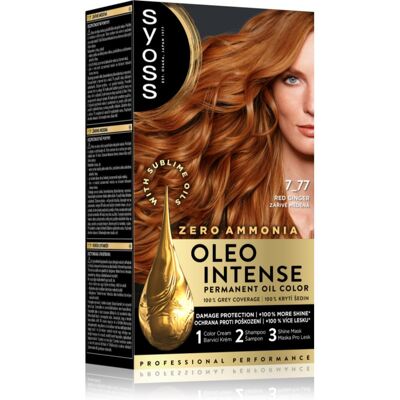 Syoss Oleo Intense Permanent hårfarve Med olie Skygge 7_77 Red Ginger 1 stk. Syoss Oleo Intense Permanent hårfarve Med olie Skygge 7_77 Red Ginger 1 stk.