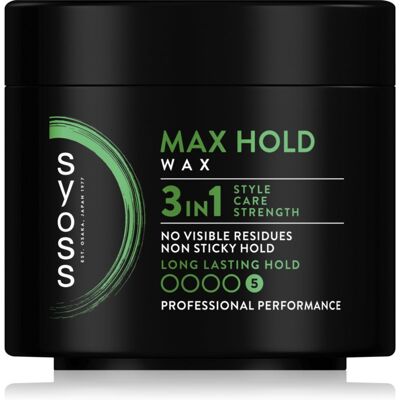 Syoss Max Hold Styling voks Med ekstra stærk fiksering 150 ml Syoss Max Hold Styling voks Med ekstra stærk fiksering 150 ml