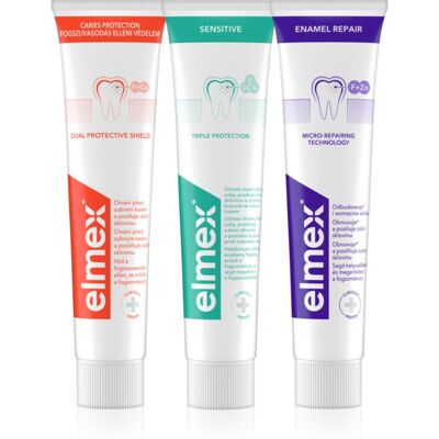Elmex Cariesbeskyttelse Tandpasta 3x75ml - Tandpasta Elmex Cariesbeskyttelse Tandpasta 3x75ml - Tandpasta