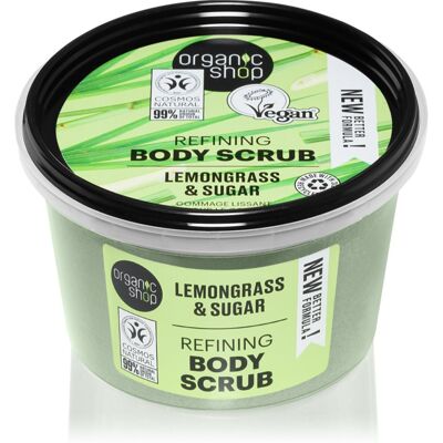 Organic Shop Lemongrass & Sugar Mild skrub til krop 250 ml Organic Shop Lemongrass & Sugar Mild skrub til krop 250 ml