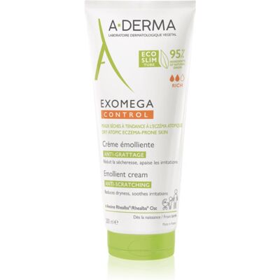 A-Derma Exomega Control Emollient Cream Kropscreme Til meget tør sensitiv og atopisk hud 200 ml A-Derma Exomega Control Emollient Cream Kropscreme Til meget tør sensitiv og atopisk hud 200 ml