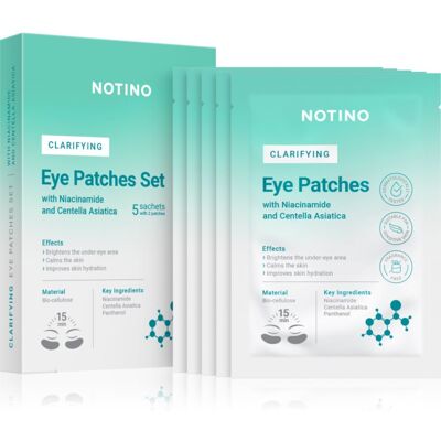 Notino Clarifying Bio-Cellulose Eye Patches Set with Niacinamide and Centella Asiatica Strålemaske til øjenområdet Notino Clarifying Bio-Cellulose Eye Patches Set with Niacinamide and Centella Asiatica Strålemaske til øjenområdet