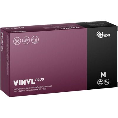 Espeon Vinyl Plus vinylhandsker uden pudder Størrelse M 100 stk. Espeon Vinyl Plus vinylhandsker uden pudder Størrelse M 100 stk.
