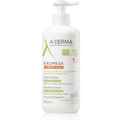 A-Derma Exomega Control Emollient Lotion Kropslotion Mod irritation og kløe 400 ml A-Derma Exomega Control Emollient Lotion Kropslotion Mod irritation og kløe 400 ml