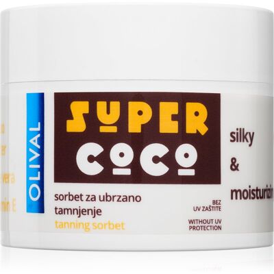 Olival SUPER Coco Body Sorbet - Fugtighedsgivende, Akselererer Bruning - 100ml Olival SUPER Coco Body Sorbet - Fugtighedsgivende, Akselererer Bruning - 100ml