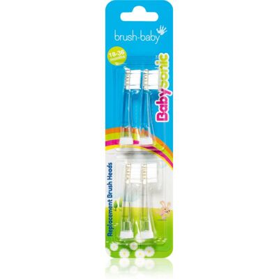 Brush Baby BabySonic Erstatningshoveder til tandbørste til børn 18 - 36 months 4 stk. Brush Baby BabySonic Erstatningshoveder til tandbørste til børn 18 - 36 months 4 stk.