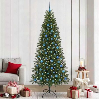 vidaXL Kunstigt juletræ Grøn 240 cm PE og PVC Grøn 115 x 115 x 240 cm vidaXL Kunstigt juletræ Grøn 240 cm PE og PVC Grøn 115 x 115 x 240 cm