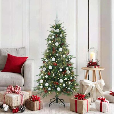 vidaXL Kunstigt Hinged Juletræ med 150 LED'er Grøn 150 cm PE og PVC Grøn 68 x 68 x 150 cm vidaXL Kunstigt Hinged Juletræ med 150 LED'er Grøn 150 cm PE og PVC Grøn 68 x 68 x 150 cm