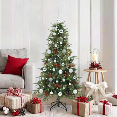 vidaXL Kunstigt Hinged Juletræ med 150 LED'er Grøn 150 cm PE og PVC Grøn 68 x 68 x 150 cm vidaXL Kunstigt Hinged Juletræ med 150 LED'er Grøn 150 cm PE og PVC Grøn 68 x 68 x 150 cm