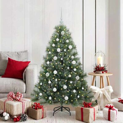 vidaXL Kunstigt juletræ med 150 LED'er Grøn 150 cm PE og PVC Grøn 94 x 94 x 150 cm vidaXL Kunstigt juletræ med 150 LED'er Grøn 150 cm PE og PVC Grøn 94 x 94 x 150 cm