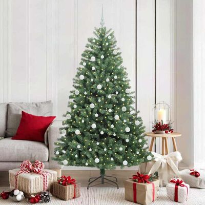 vidaXL Kunstigt Hinged Juletræ Grøn 180 cm PVC og metal Grøn 112 x 112 x 180 cm vidaXL Kunstigt Hinged Juletræ Grøn 180 cm PVC og metal Grøn 112 x 112 x 180 cm