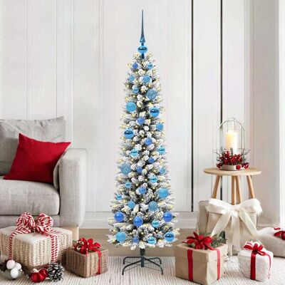 vidaXL Kunstigt juletræ Hvid 150 cm PVC og metal og plast Hvid 48 x 48 x 150 cm vidaXL Kunstigt juletræ Hvid 150 cm PVC og metal og plast Hvid 48 x 48 x 150 cm