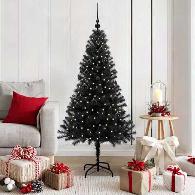 vidaXL Juletræ Sort 150 cm PVC Sort 75 x 75 x 150 cm vidaXL Juletræ Sort 150 cm PVC Sort 75 x 75 x 150 cm