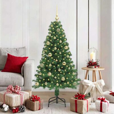 vidaXL Kunstigt juletræ med stativ Grøn 150 cm PVC og Stål og Plastik Grøn 80 x 80 x 150 cm vidaXL Kunstigt juletræ med stativ Grøn 150 cm PVC og Stål og Plastik Grøn 80 x 80 x 150 cm