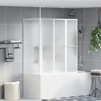 vidaXL Badskærm Matteret 120 x 70 x 137 cm Aluminium Hvid 120 x 69 x 137 cm vidaXL Badskærm Matteret 120 x 70 x 137 cm Aluminium Hvid 120 x 69 x 137 cm