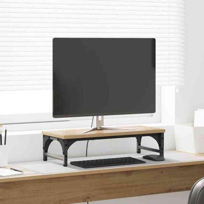 vidaXL Monitor Stativ Artisan-eg 55 x 23 x 14 cm Konstrueret træ Brun 55 x 23 x 14 cm vidaXL Monitor Stativ Artisan-eg 55 x 23 x 14 cm Konstrueret træ Brun 55 x 23 x 14 cm