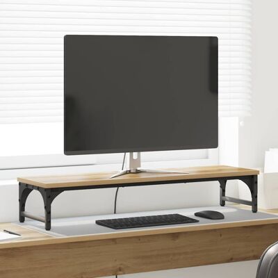 vidaXL Monitor Stativ Artisan-eg 85 x 23 x 15,5 cm Konstrueret træ Brun 85 x 23 x 15.5 cm vidaXL Monitor Stativ Artisan-eg 85 x 23 x 15,5 cm Konstrueret træ Brun 85 x 23 x 15.5 cm