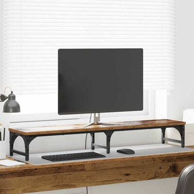 vidaXL Monitor Stativ Gammelt træ 105 x 23 x 15,5 cm Konstrueret træ Brun 105 x 23 x 15.5 cm vidaXL Monitor Stativ Gammelt træ 105 x 23 x 15,5 cm Konstrueret træ Brun 105 x 23 x 15.5 cm