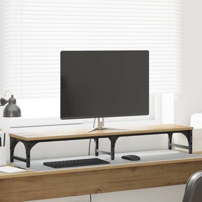 vidaXL Monitor Stativ Artisan-eg 105 x 23 x 15,5 cm Konstrueret træ Brun 105 x 23 x 15.5 cm vidaXL Monitor Stativ Artisan-eg 105 x 23 x 15,5 cm Konstrueret træ Brun 105 x 23 x 15.5 cm