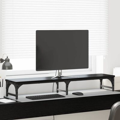vidaXL Monitor Stativ Sort eg 105 x 23 x 15,5 cm Konstrueret træ Sort 105 x 23 x 15.5 cm vidaXL Monitor Stativ Sort eg 105 x 23 x 15,5 cm Konstrueret træ Sort 105 x 23 x 15.5 cm