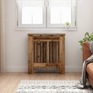 vidaXL Radiatorcover Gammelt træ 78 x 19 x 81,5 cm Konstrueret træ Brun 78 x 19 x 81,5 cm vidaXL Radiatorcover Gammelt træ 78 x 19 x 81,5 cm Konstrueret træ Brun 78 x 19 x 81,5 cm