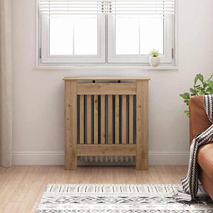 vidaXL Radiatorcover Artisan Egetræ 78 x 19 x 81,5 cm Konstrueret træ Brun 78 x 19 x 81,5 cm vidaXL Radiatorcover Artisan Egetræ 78 x 19 x 81,5 cm Konstrueret træ Brun 78 x 19 x 81,5 cm